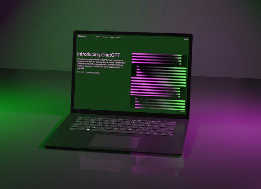 Laptop with ChatGPT website open